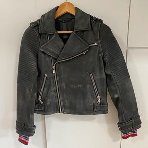 Marc by Marc Jacobs 100% leather jacket with cuff details